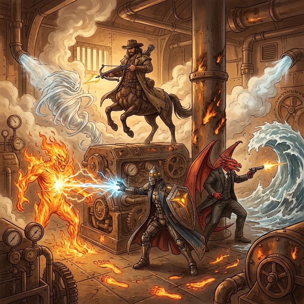 Elemental Engine Room Battle Finale